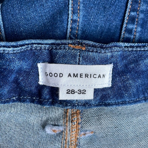 NWT Good American Size 28-32 Good Petite Straight - Indigo - Picture 3 of 7
